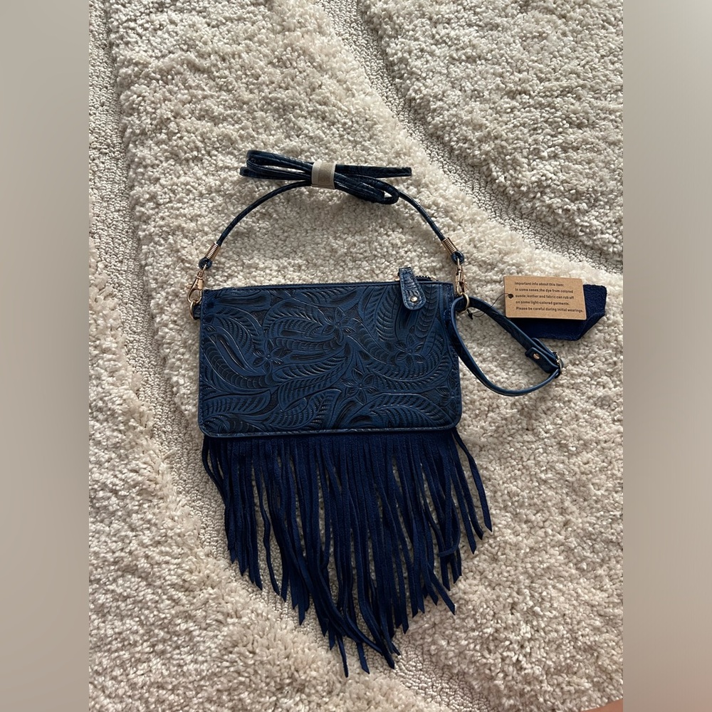 NWT Free People leather crossbody.